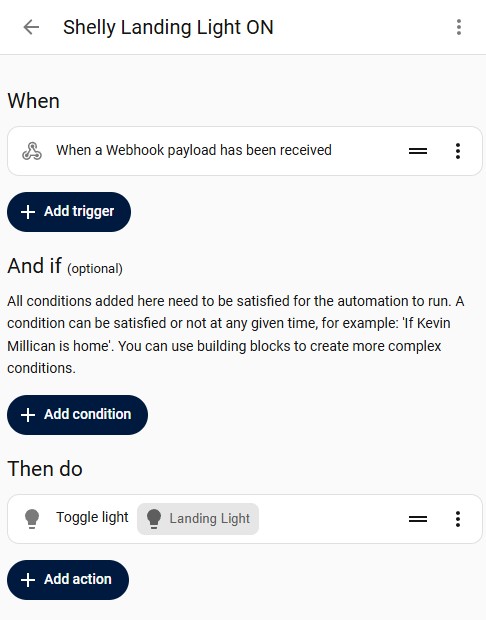 Creating the HA Webhook automation
