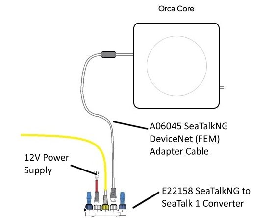 Orca Core 2 connections to SeaTalk Adapter
