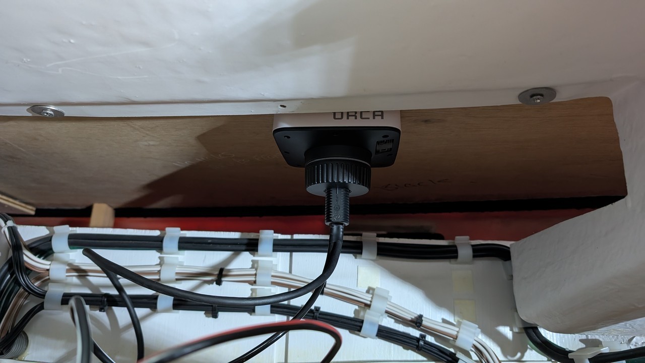 Orca Core 2 under lower helm forward dash