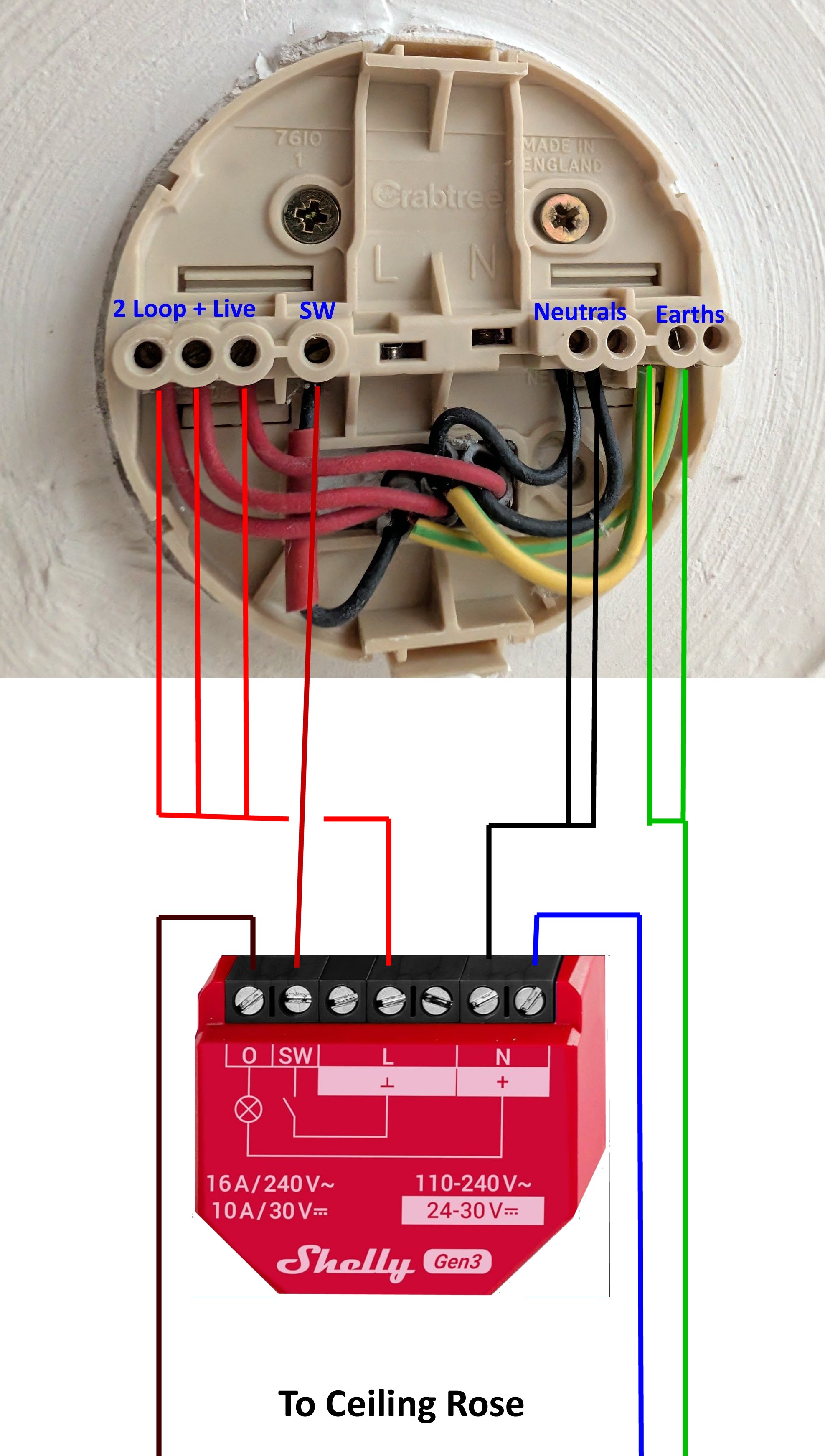 Ceiling Light Connections to Shelly Ceiling Light Connections to Shelly